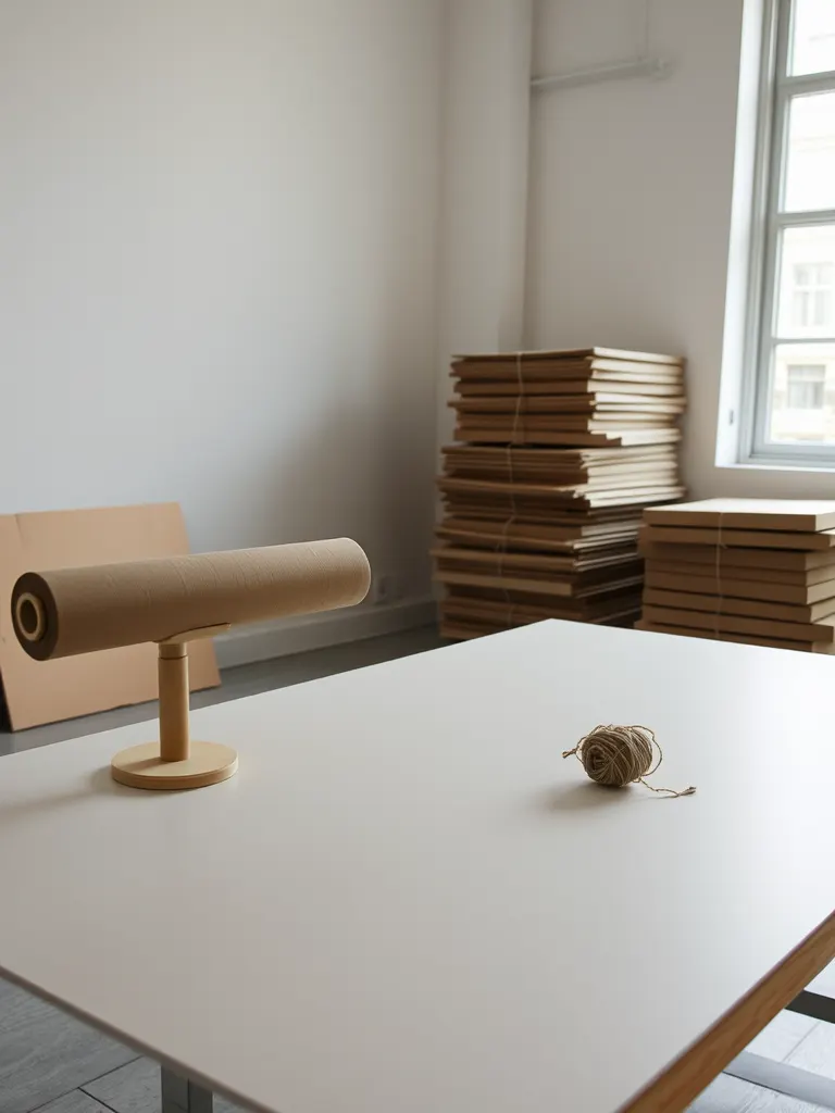The room where the objects are packed